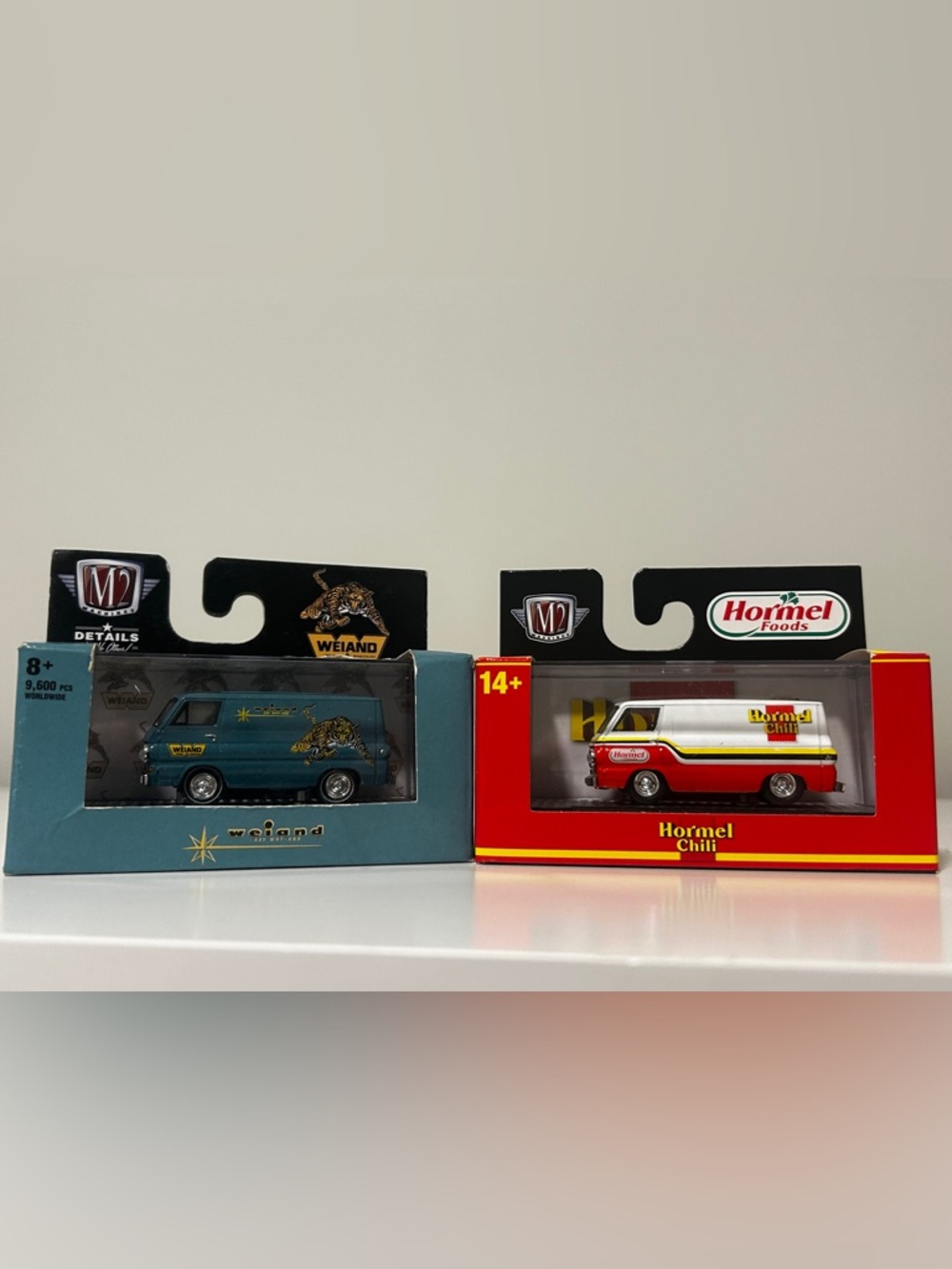 M2 Machines Hormel Chili Red & White Die-Cast Van - Collectible Toy Vehicle